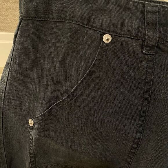 Sundance Skirt Womens 10 Linen Maxi Washed Black Gorpcore Prairie Boho FLAWED - Picture 10 of 11